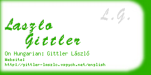 laszlo gittler business card